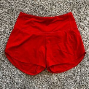 Lululemon Athletica Bold Red Athletic Shorts
